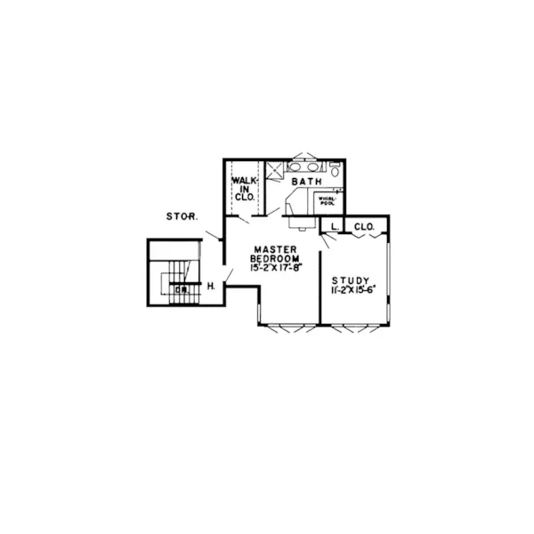 Tudor House Plan Second Floor - Queensboro Tudor Style Home 038D-0131 - Shop House Plans and More