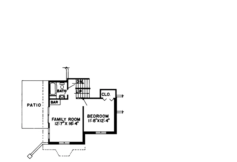 Tudor House Plan Lower Level Floor - Queensboro Tudor Style Home 038D-0131 - Shop House Plans and More