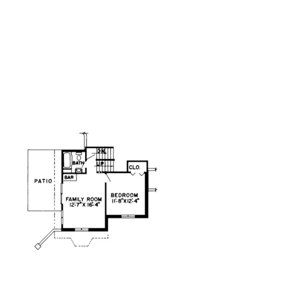 Tudor House Plan Lower Level Floor - Queensboro Tudor Style Home 038D-0131 - Shop House Plans and More