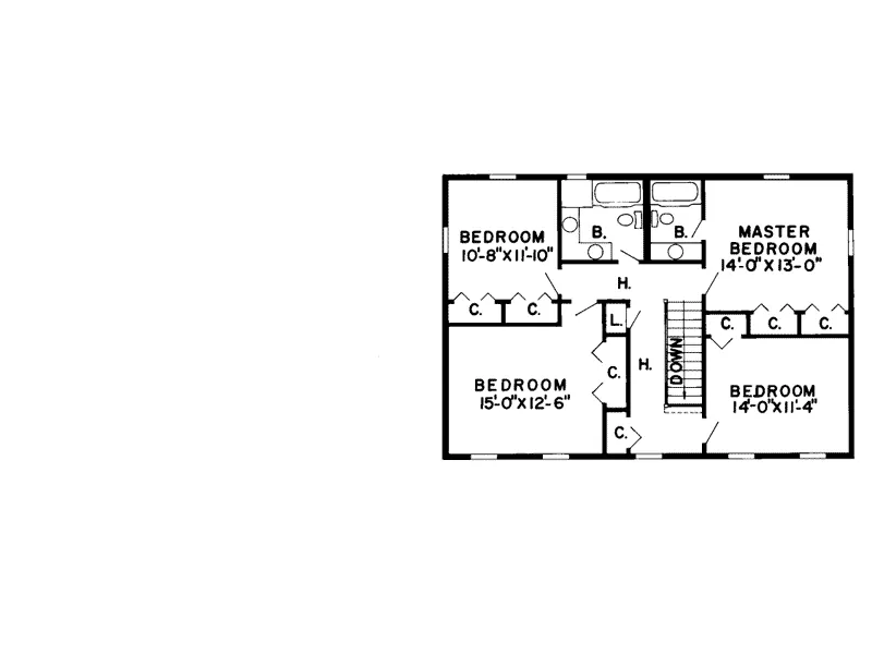 Farmhouse Plan Second Floor - Mayfair Hollow Southern Home 038D-0132 - Shop House Plans and More