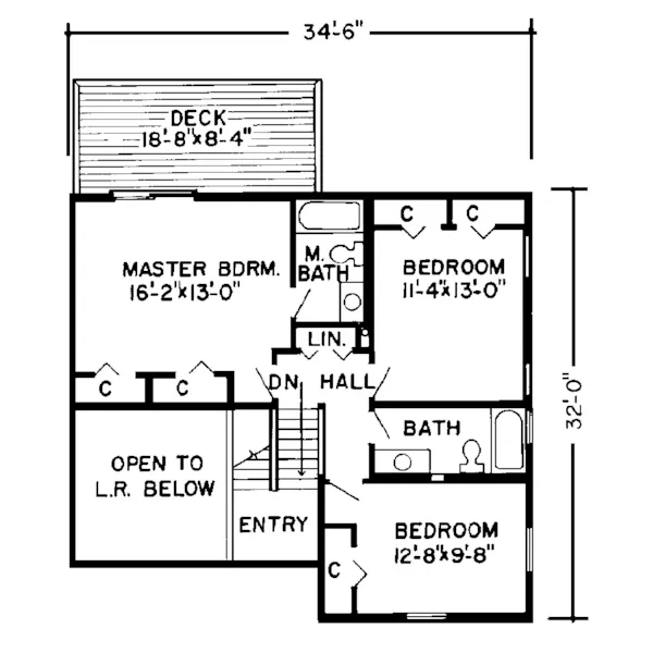 Rustic House Plan Second Floor - Teson Garden Mountain Home 038D-0133 - Shop House Plans and More