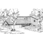 Rustic House Plan Front of Home - Teson Garden Mountain Home 038D-0133 - Shop House Plans and More