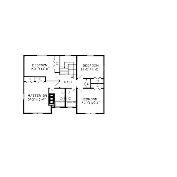 Farmhouse Plan Second Floor - Timberwyck Contemporary Home 038D-0135 - Shop House Plans and More