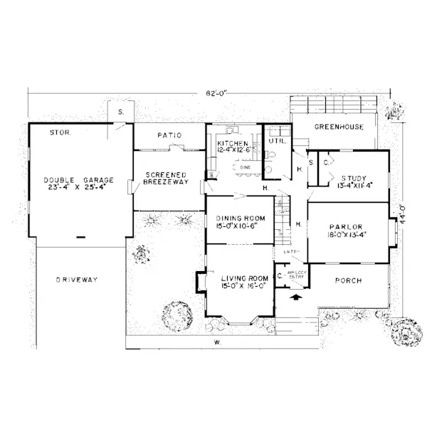 Luxury House Plan First Floor - Nellie Falls Country Farmhouse 038D-0138 - Shop House Plans and More