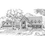 Luxury House Plan Front of Home - Nellie Falls Country Farmhouse 038D-0138 - Shop House Plans and More