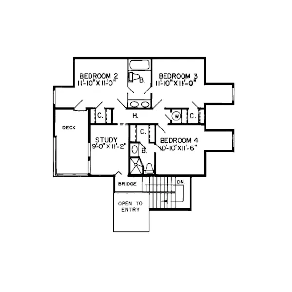 Luxury House Plan Second Floor - Westknoll Cove Traditional Home 038D-0141 - Shop House Plans and More