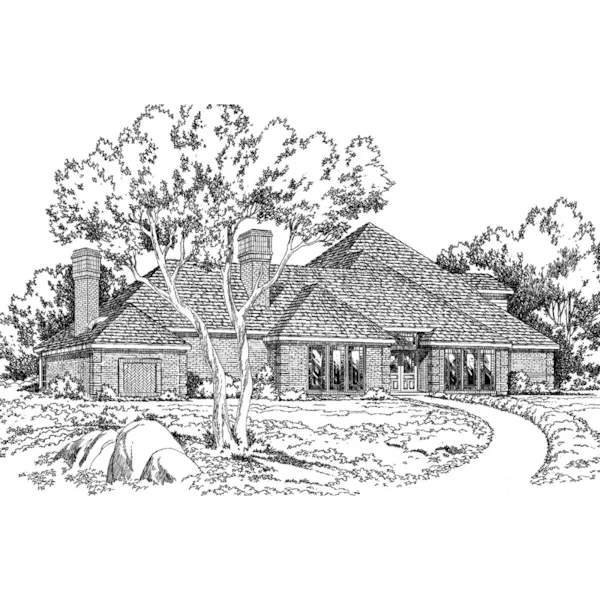 Luxury House Plan Front of Home - Westknoll Cove Traditional Home 038D-0141 - Shop House Plans and More