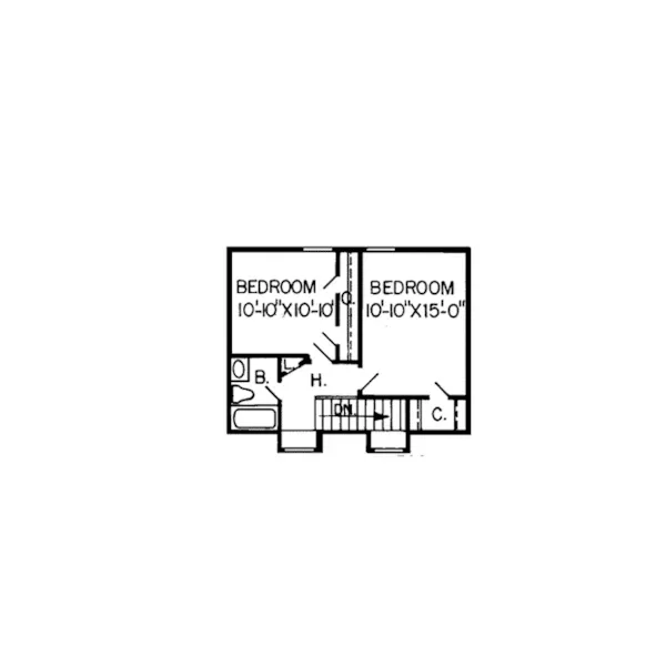 Modern House Plan Second Floor - Martha  Mill Country Home 038D-0147 - Shop House Plans and More