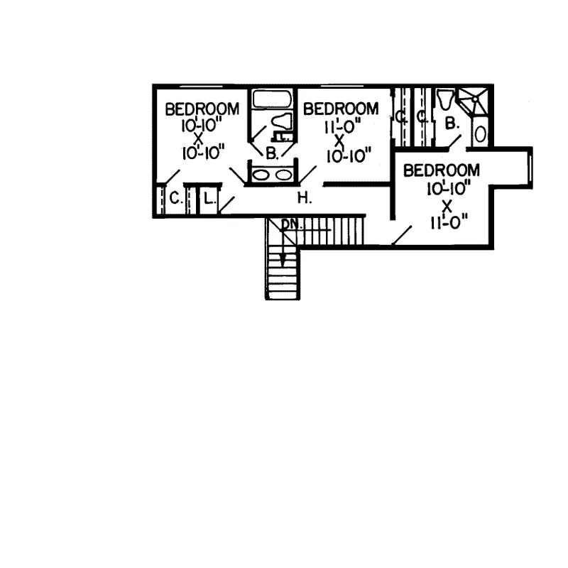European House Plan Second Floor - Cherry Hill European Home 038D-0149 - Search House Plans and More