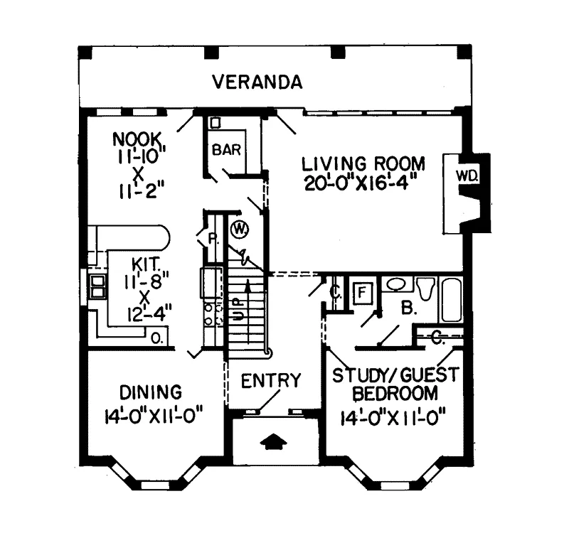 Southern House Plan First Floor - Justine Place Traditional Home 038D-0150 - Search House Plans and More
