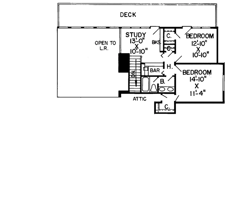 European House Plan Second Floor - Firelight Shingle Style Home 038D-0152 - Search House Plans and More