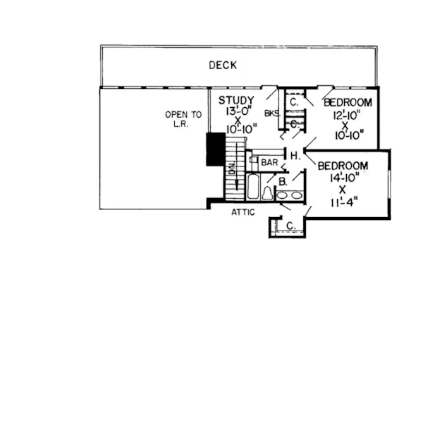 Modern House Plan Second Floor - Firelight Shingle Style Home 038D-0152 - Search House Plans and More