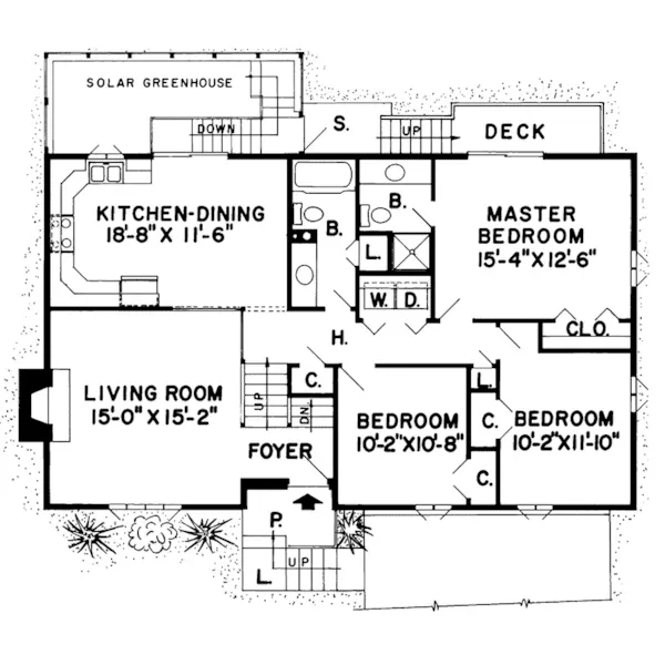 Contemporary House Plan First Floor - Nina Contemporary Home 038D-0166 - Shop House Plans and More