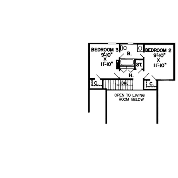 Contemporary House Plan Second Floor - Genes Cove Contemporary Home 038D-0168 - Search House Plans and More