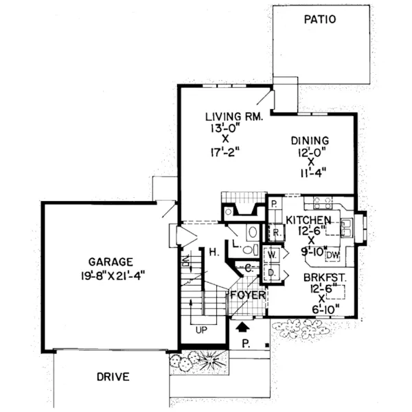 Arts & Crafts House Plan First Floor - Kaufmann Woods European Home 038D-0170 - Search House Plans and More