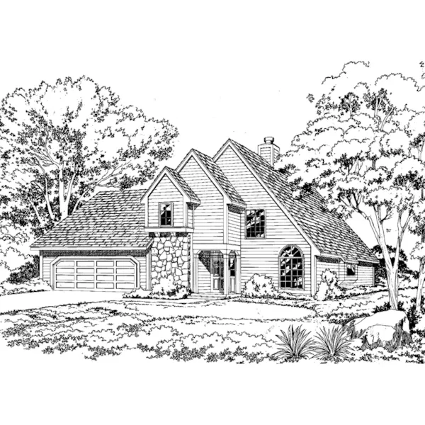 Triple Gables Enhance This Home Plan