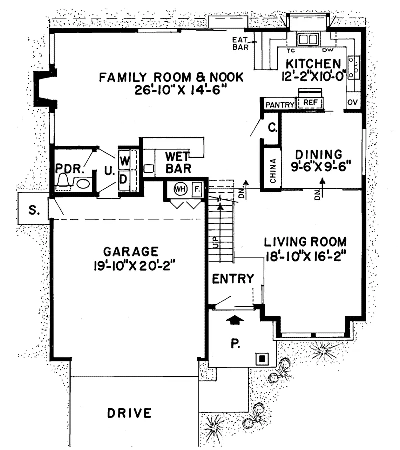 Modern House Plan First Floor - Natoli Country Home 038D-0173 - Shop House Plans and More
