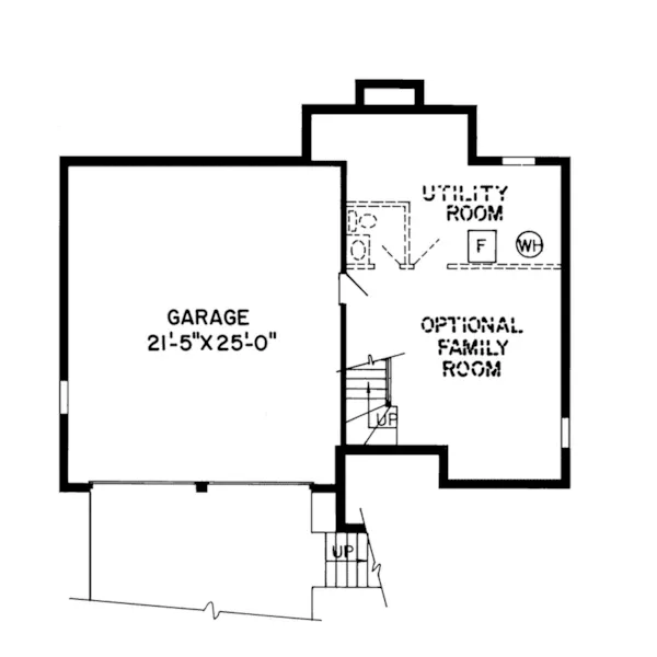 Modern House Plan Lower Level Floor - Carters Crest Modern Home 038D-0176 - Search House Plans and More