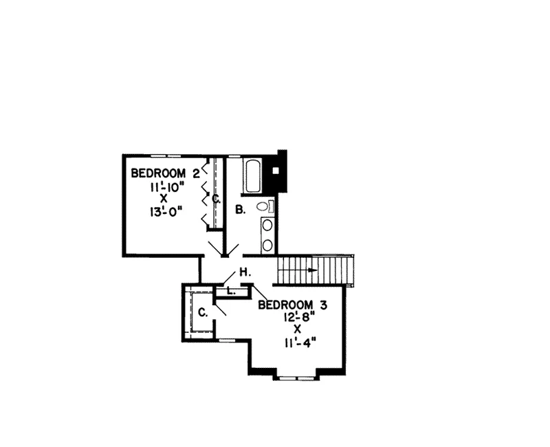 Southern House Plan Second Floor - Fairlane European Home 038D-0177 - Search House Plans and More
