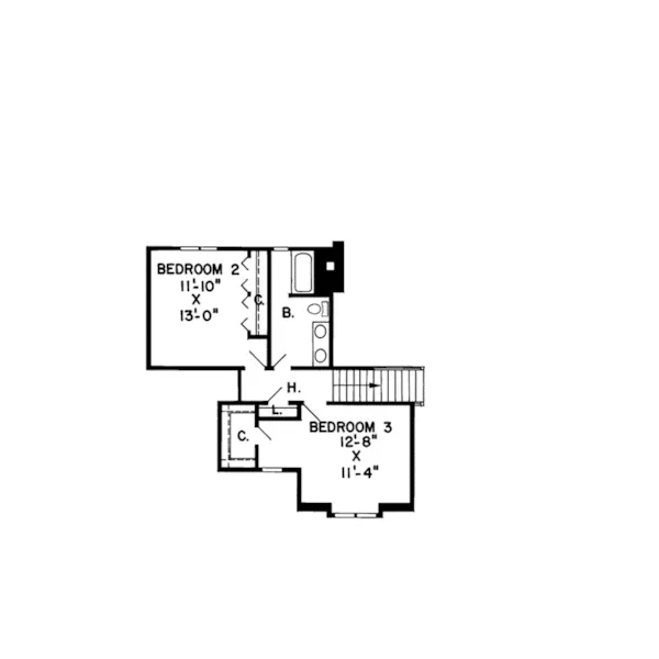 Craftsman House Plan Second Floor - Fairlane European Home 038D-0177 - Search House Plans and More