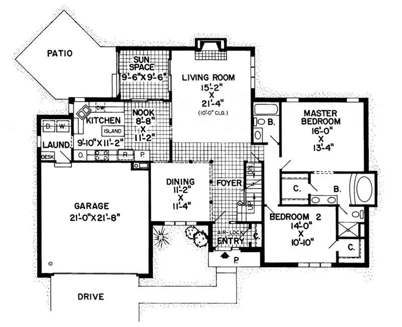 English Cottage House Plan First Floor - Percheron Tudor Home 038D-0178 - Shop House Plans and More