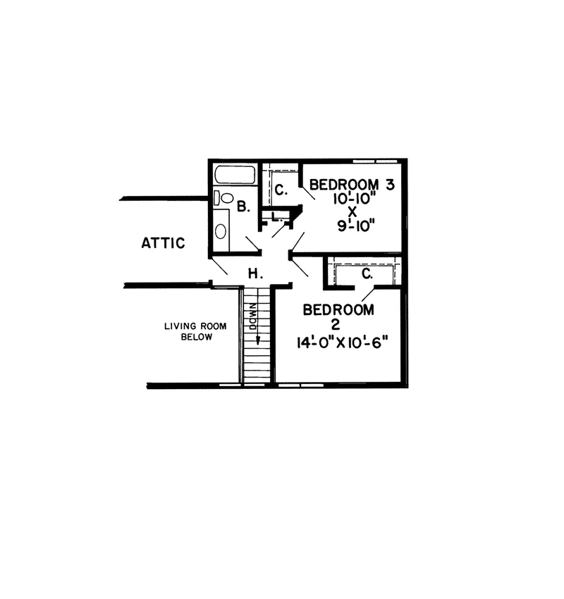 Contemporary House Plan Second Floor - Raferty Peak Rustic Home 038D-0184 - Shop House Plans and More