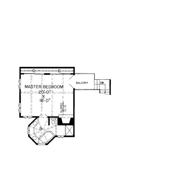 Southern House Plan Second Floor - Estuary Contemporary Home 038D-0185 - Search House Plans and More