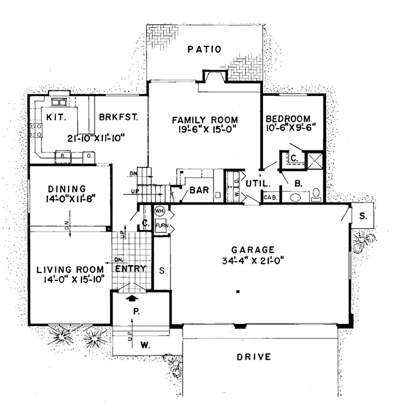 Lake House Plan First Floor - Alyssa Pier Contemporary Home 038D-0189 - Search House Plans and More