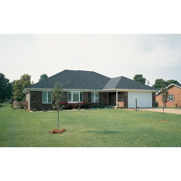 Formal Ranch Design With Brick Exterior