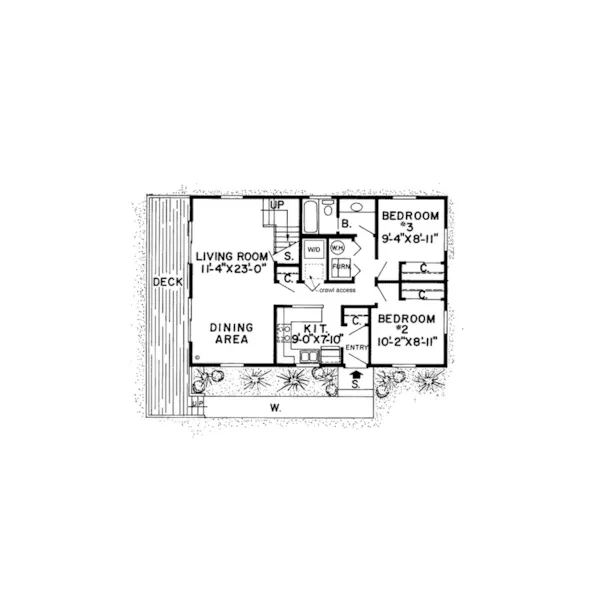 Lake House Plan First Floor - Tobaggon Trail Rustic Home 038D-0191 - Shop House Plans and More