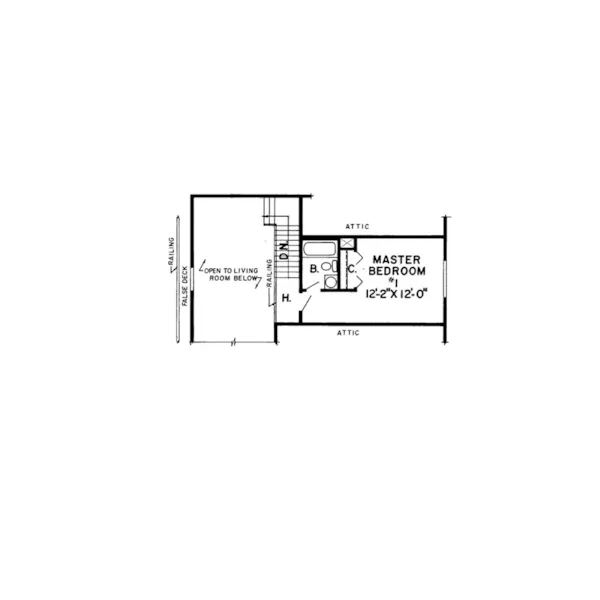 Lake House Plan Second Floor - Tobaggon Trail Rustic Home 038D-0191 - Shop House Plans and More