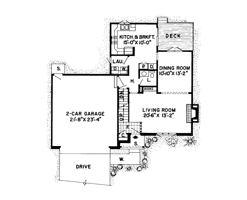 Country House Plan First Floor - Olympia Point Contemporary Home 038D-0194 - Shop House Plans and More
