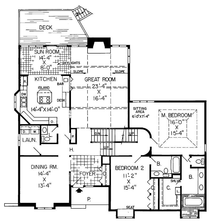 Country House Plan First Floor - Lapisville Tudor Style Home 038D-0212 - Shop House Plans and More