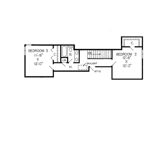 Southern House Plan Second Floor - Taussig Contemporary Home 038D-0213 - Shop House Plans and More