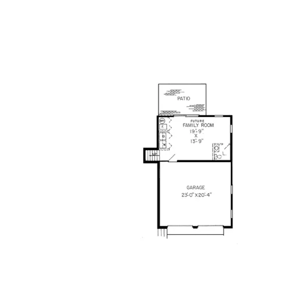 Traditional House Plan Lower Level Floor - Vassar Modern Country Home 038D-0219 - Shop House Plans and More