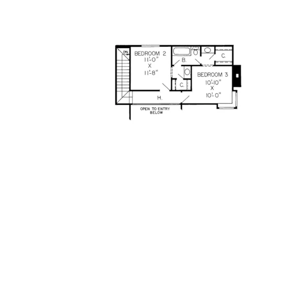 Southern House Plan Second Floor - Parmelee Tudor Style Home 038D-0221 - Shop House Plans and More