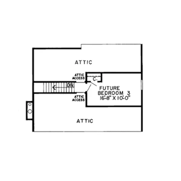 Country House Plan Second Floor - Ellis Point Cozy Cottage Home 038D-0226 - Search House Plans and More