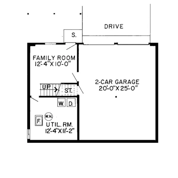 Country House Plan Lower Level Floor - Ellis Point Cozy Cottage Home 038D-0226 - Search House Plans and More