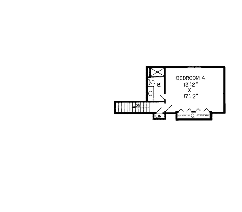 Tudor House Plan Second Floor - Principia Crest Tudor Home 038D-0227 - Shop House Plans and More