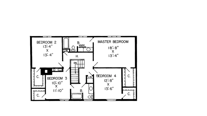 Country House Plan Second Floor - Edmore Farm Home 038D-0236 - Search House Plans and More