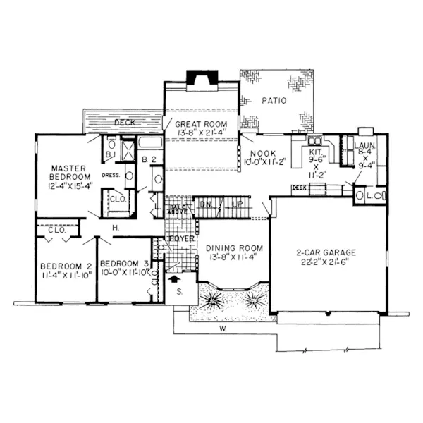 Contemporary House Plan First Floor - Timbervalley Tudor Home 038D-0241 - Shop House Plans and More