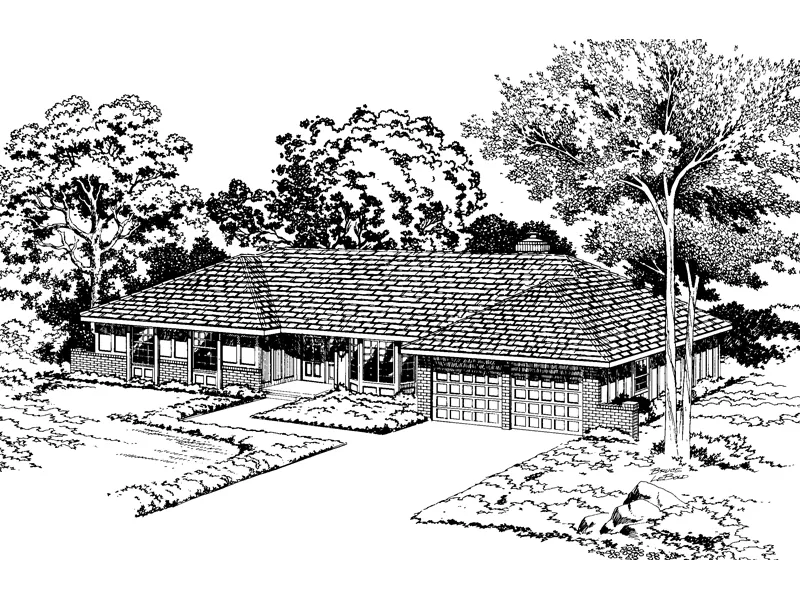 Contemporary Ranch With Tudor Touches