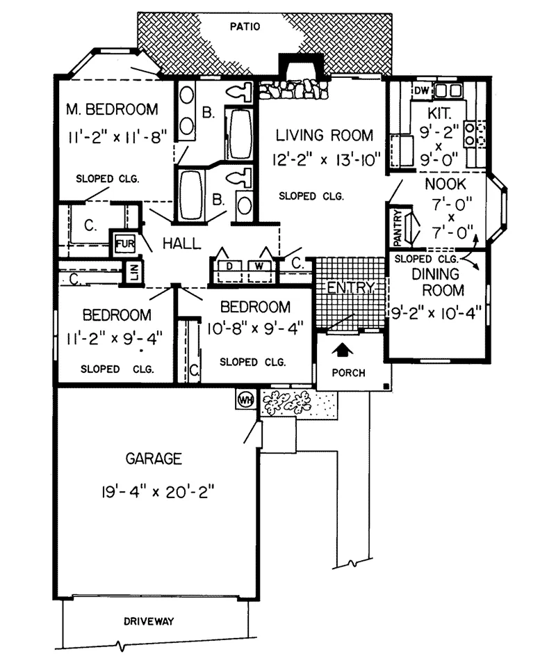 Arts & Crafts House Plan First Floor - Barnsley Place Tudor Home 038D-0242 - Search House Plans and More