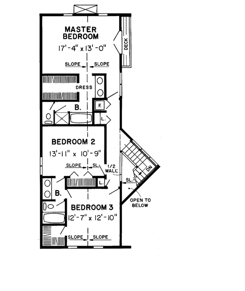 Traditional House Plan Second Floor - Gaston Place Traditional Home 038D-0247 - Search House Plans and More