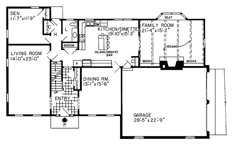 Country House Plan First Floor - Mason Valley Southern Home 038D-0252 - Shop House Plans and More
