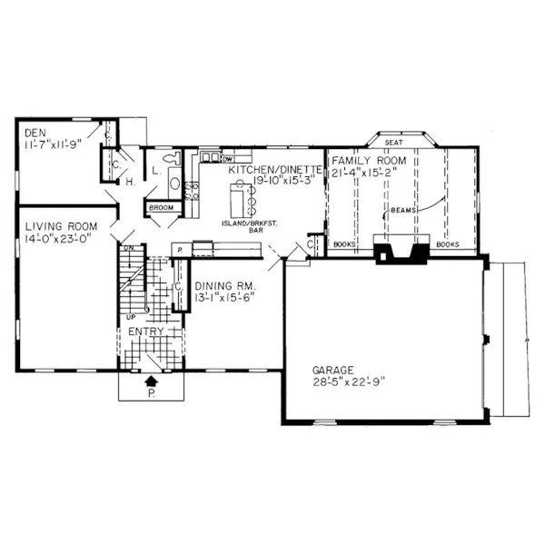 Farmhouse Plan First Floor - Mason Valley Southern Home 038D-0252 - Shop House Plans and More