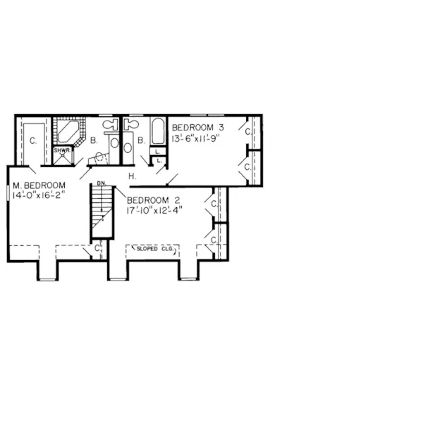 Farmhouse Plan Second Floor - Mason Valley Southern Home 038D-0252 - Shop House Plans and More