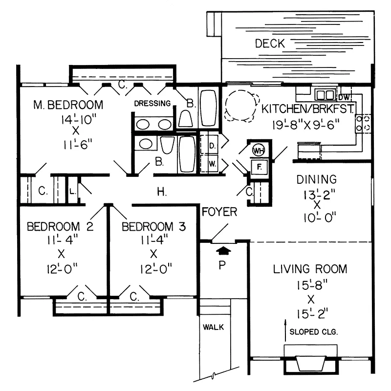 Modern House Plan First Floor - Appaloosa Modern Ranch Home 038D-0254 - Search House Plans and More