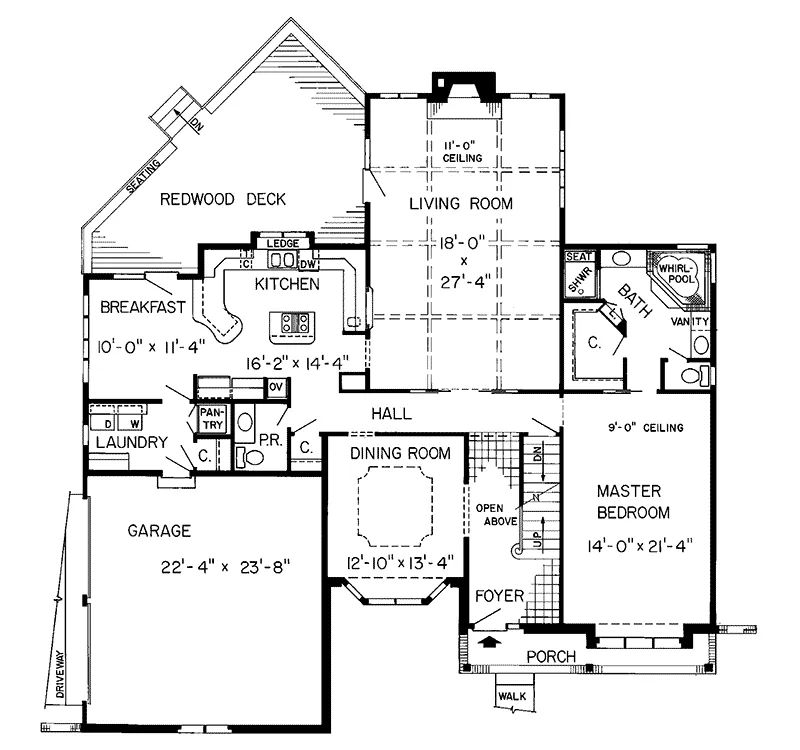 Luxury House Plan First Floor - Heron Woods Farmhouse Home 038D-0260 - Search House Plans and More
