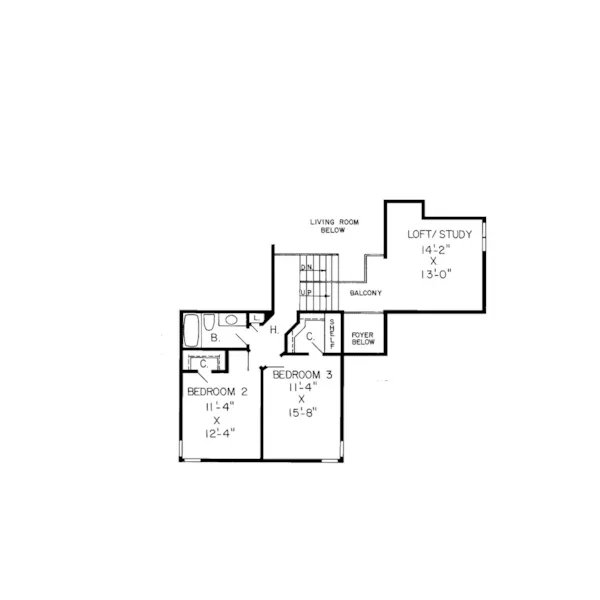 Southern House Plan Second Floor - Monterra Contemporary Home 038D-0265 - Shop House Plans and More